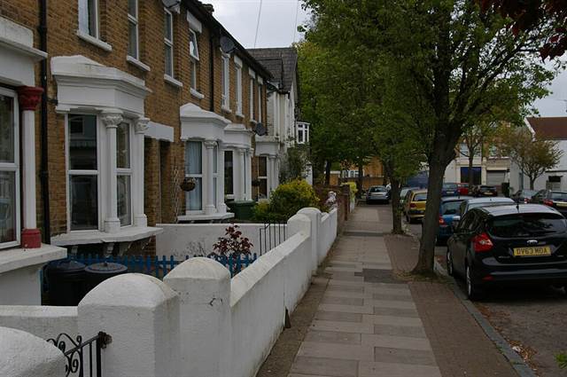 Kingswood Road, Penge. Three-storey Victorian houses, built for one household and very often divided into flats since.